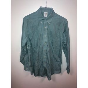 Brooks Brothers Green Checkered Button Down